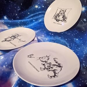 Set of 3 Cats of Paris Cleen Plates 🖤